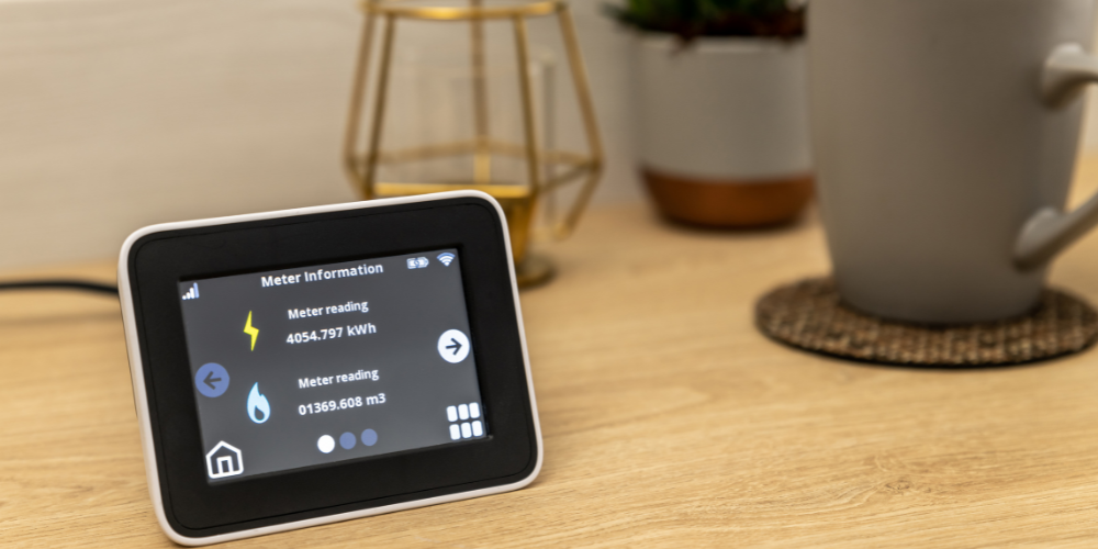 image of a smart meter display on a table